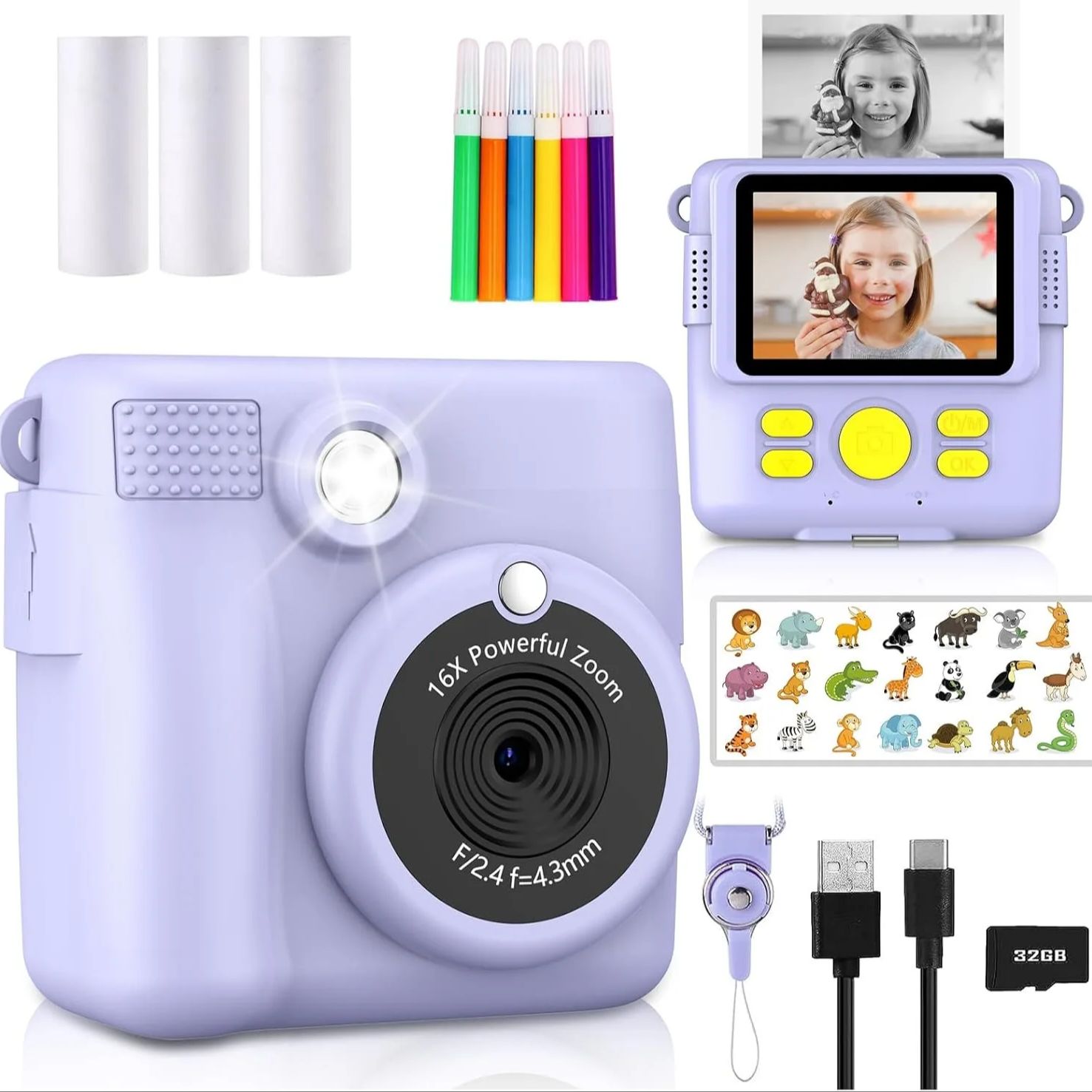 Kids Education News - Instantprint Camera Voor Kinderen Kerstcadeaus Foerage