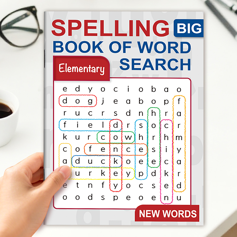 Kids Education Help - Elementair groot woordzoek- en spellingboek, leuk