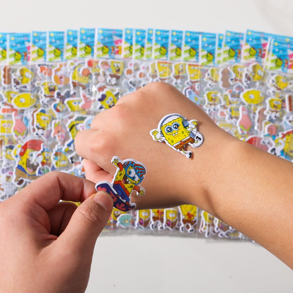 Kids Education Movies - 12-pack SpongeBob 3D-stickers - Leuke cartoon-stickerbladen