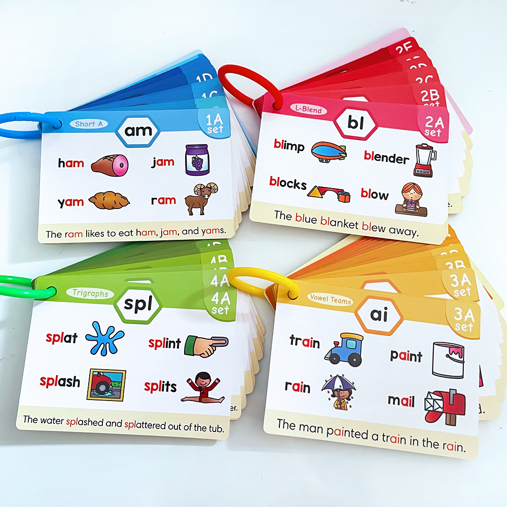 Kids Education Words - Kids Phonics Leren Cads Educatief Speelgoed