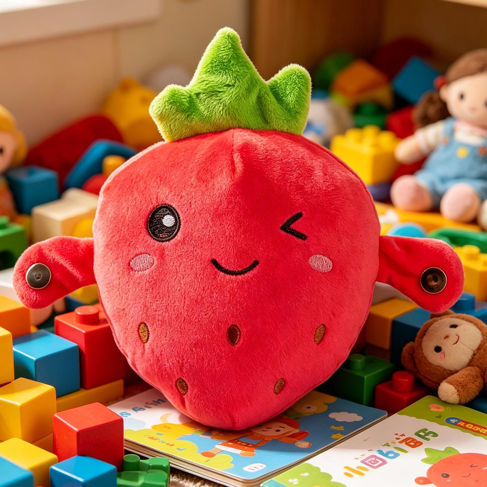 Aardbeienpluche knuffel Educat - Kids Education Movies recensie en prijs