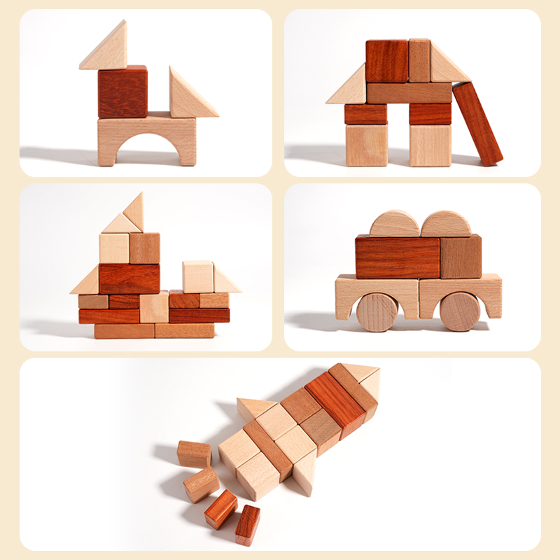 29 Stuk Hout DIY Bouwsteen Nie - Kids Education Age recensie en prijs