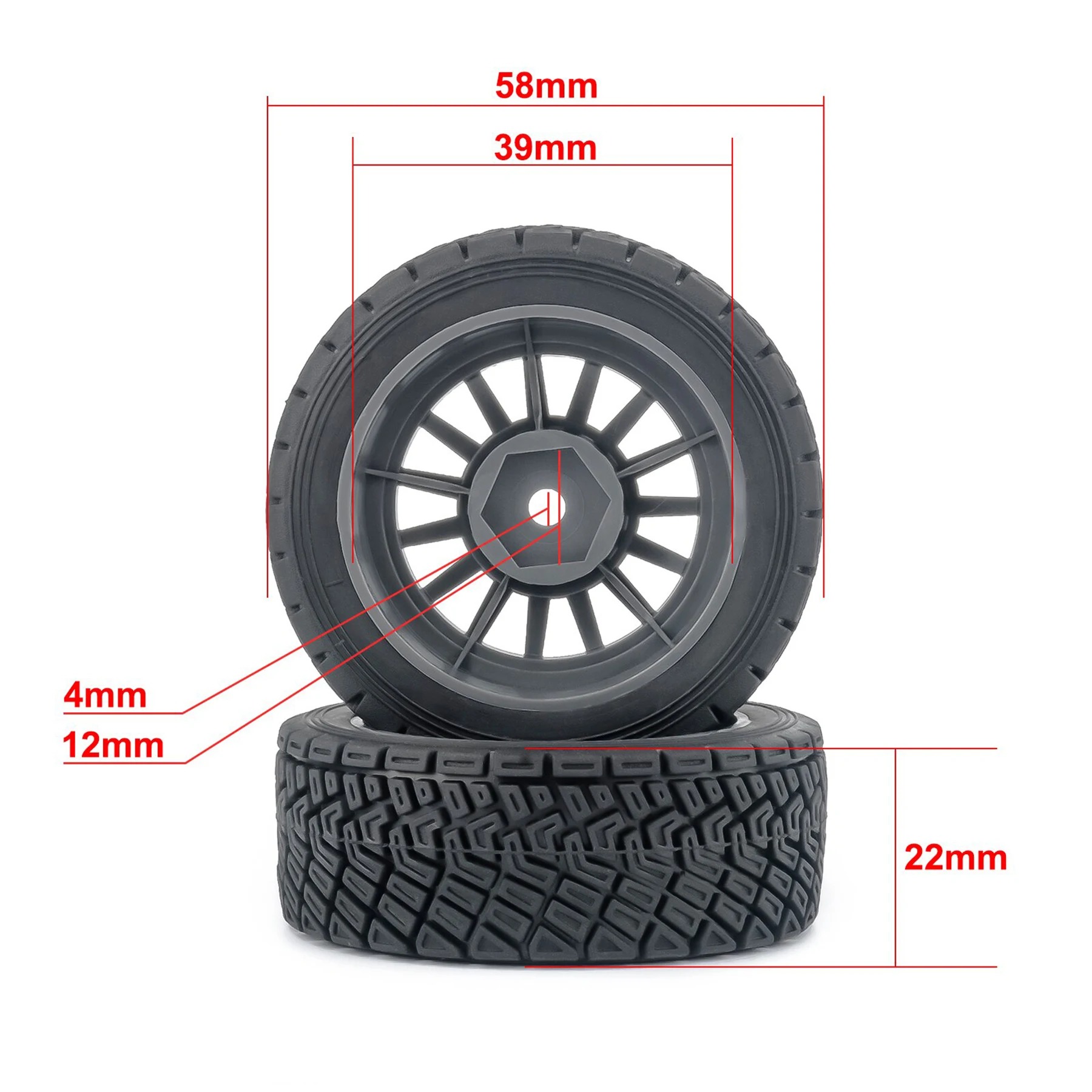 4 stuks 1/14 RC WRC rallybande - Tamiya Model Rc Car recensie en prijs