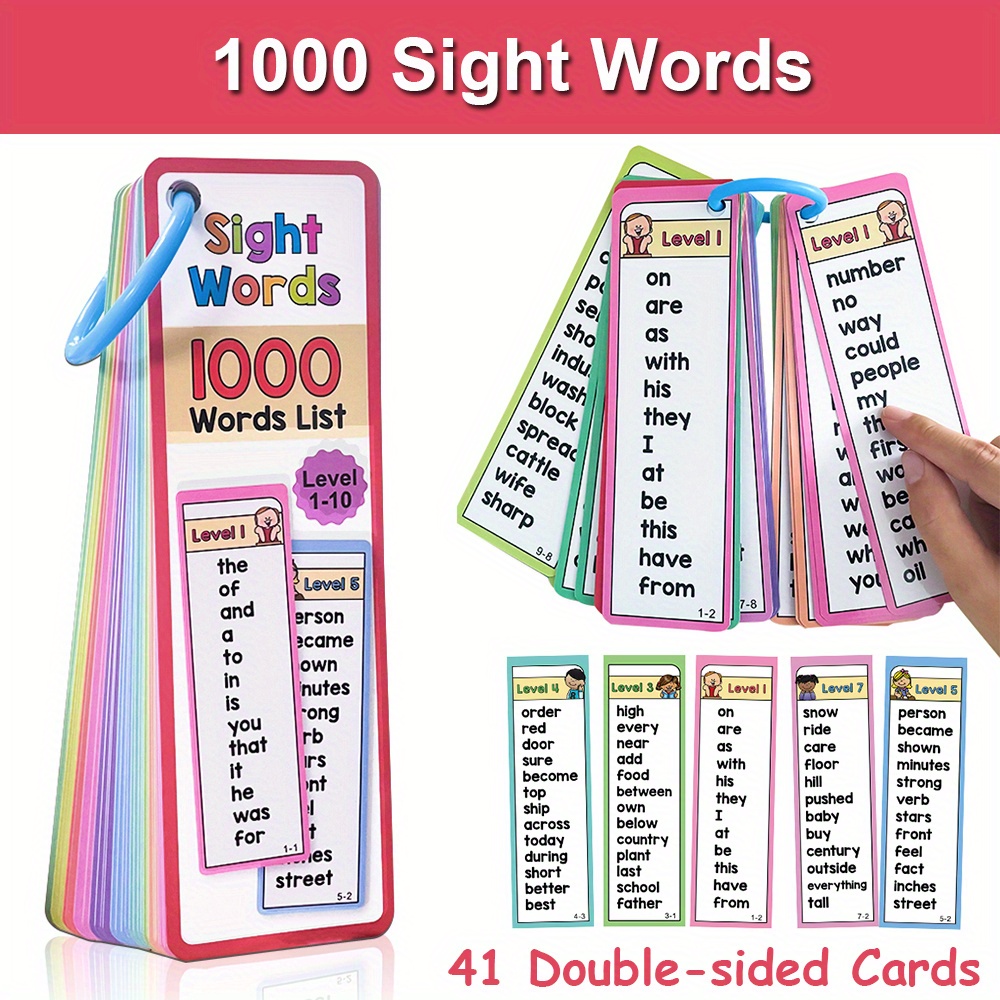 1000 zichtwoorden Flash-kaarte - Kids Education Words recensie en prijs
