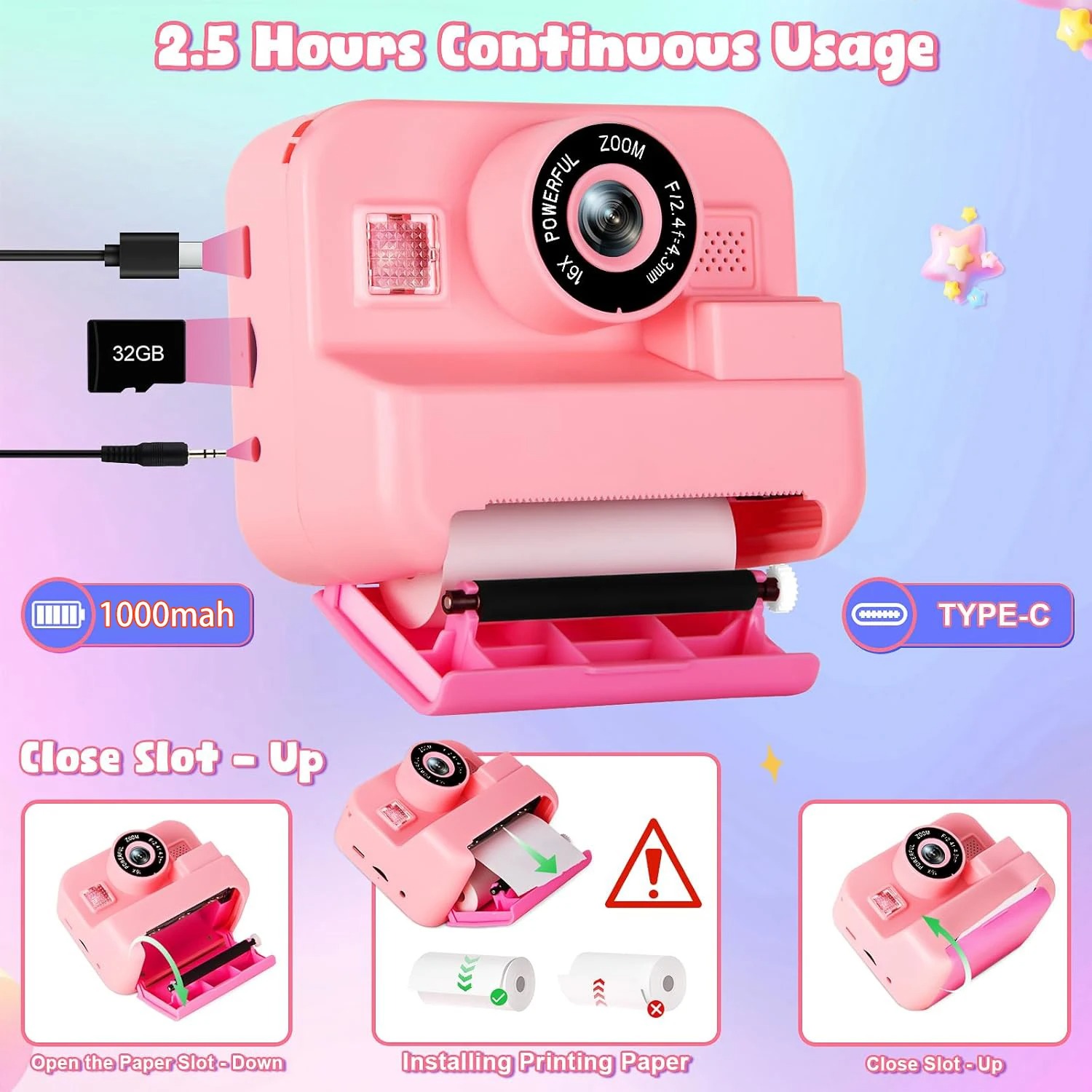 newInstant Print Camera Met 32 - Kids Education News recensie en prijs