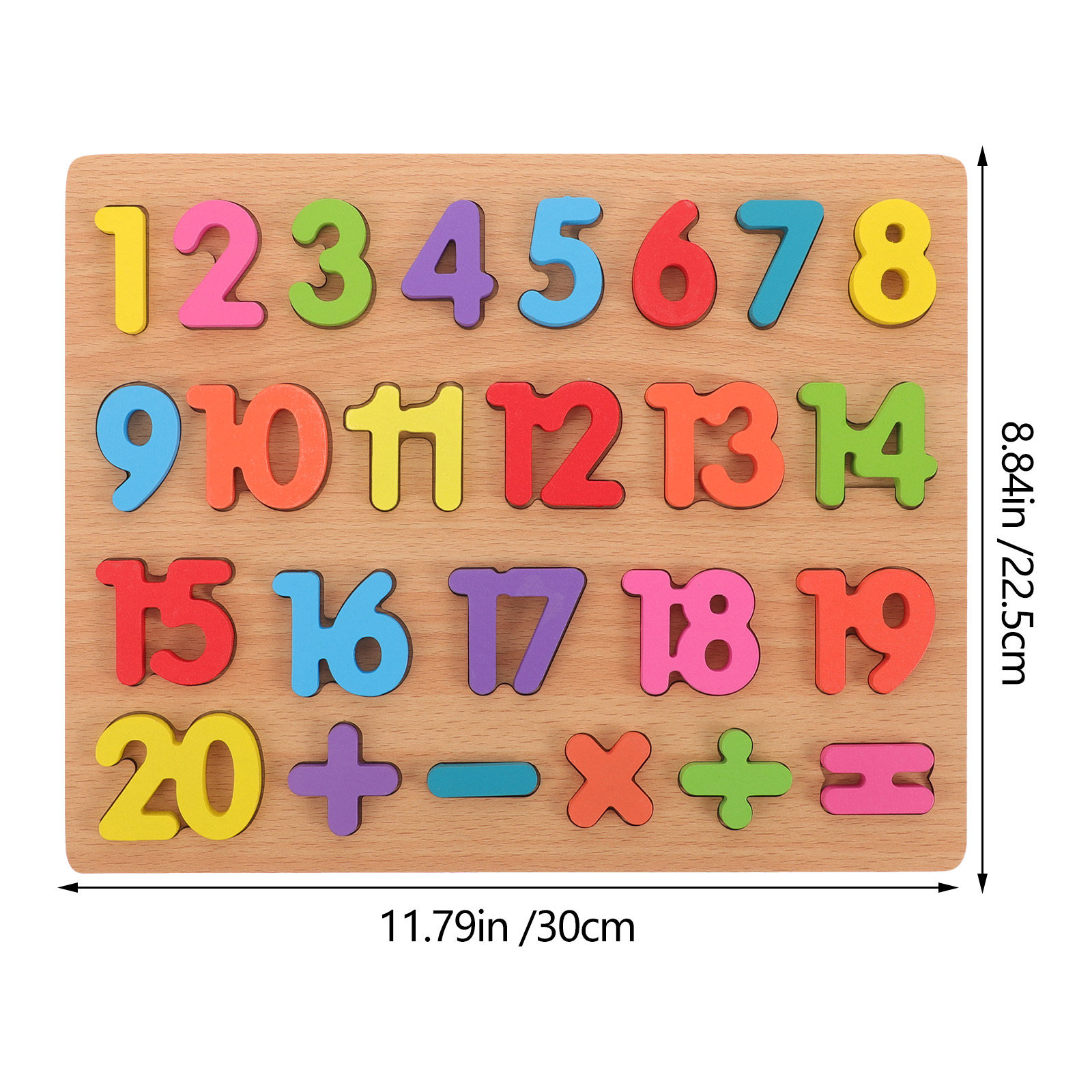 Houten puzzelbord met cijfers  - Kids Education Calculator recensie en prijs